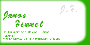 janos himmel business card